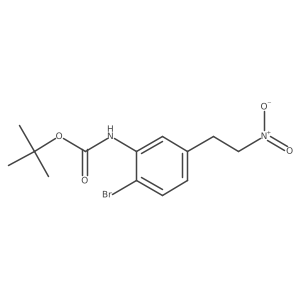 tert-butyl N-[2-bromo-5-(2-nitroethyl)phenyl]carbamate Structure
