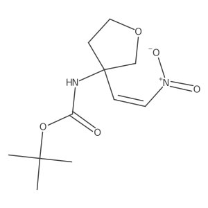 tert-butyl N-[3-(2-nitroethenyl)oxolan-3-yl]carbamate Structure
