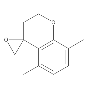 5,8-Dimethylspiro[2,3-dihydrochromene-4,2'-oxirane]结构式