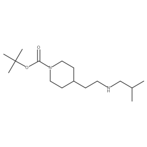 Tert-butyl 4-(2-(isobutylamino)ethyl)piperidine-1-carboxylate结构式