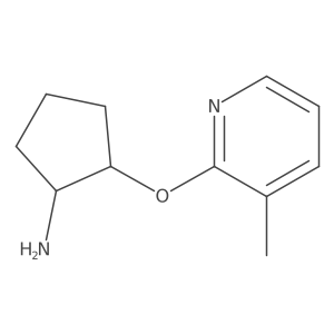 (1R,2R)-2-[(3-methylpyridin-2-yl)oxy]cyclopentan-1-amine结构式