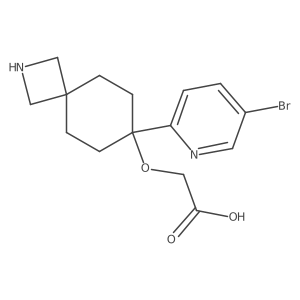 2-{[7-(5-Bromopyridin-2-yl)-2-azaspiro[3.5]nonan-7-yl]oxy}acetic acid结构式