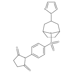 1-(4-{[3-(1H-pyrazol-1-yl)-8-azabicyclo[3.2.1]octan-8-yl]sulfonyl}phenyl)pyrrolidine-2,5-dione Structure