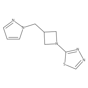 2-{3-[(1H-pyrazol-1-yl)methyl]azetidin-1-yl}-1,3,4-thiadiazole Structure