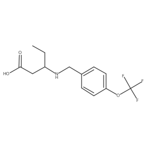 3-({[4-(Trifluoromethoxy)phenyl]methyl}amino)pentanoic acid Structure