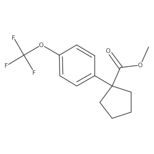 Methyl 1-[4-(Trifluoromethoxy)phenyl]cyclopentanecarboxylate结构式