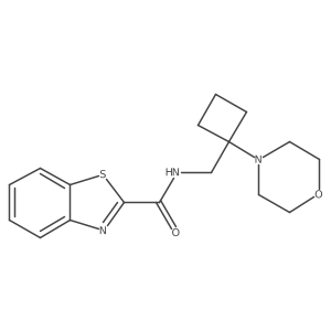 N-[(1-Morpholin-4-ylcyclobutyl)methyl]-1,3-benzothiazole-2-carboxamide结构式