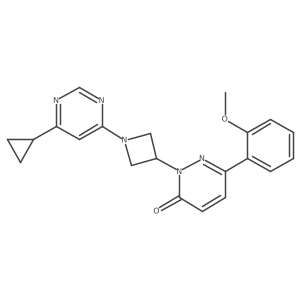 2-[1-(6-Cyclopropylpyrimidin-4-yl)azetidin-3-yl]-6-(2-methoxyphenyl)-2,3-dihydropyridazin-3-one Structure
