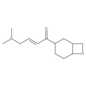 rac-4-(dimethylamino)-1-[(1R,6R)-7-oxa-3-azabicyclo[4.2.0]octan-3-yl]but-2-en-1-one结构式