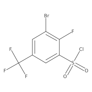 3-Bromo-2-fluoro-5-(trifluoromethyl)benzenesulfonyl chloride Structure