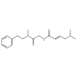 (E)-4-(Dimethylamino)-N-[2-[methyl(2-pyridin-2-ylethyl)amino]-2-oxoethyl]but-2-enamide结构式