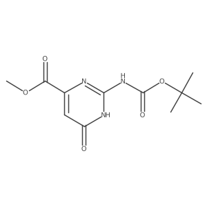Methyl 2-{[(tert-butoxy)carbonyl]amino}-6-hydroxypyrimidine-4-carboxylate结构式