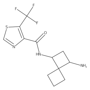 N-{3-aminospiro[3.3]heptan-1-yl}-5-(trifluoromethyl)-1,3-thiazole-4-carboxamide结构式