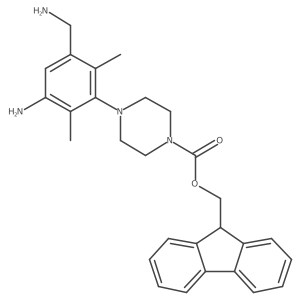 (9H-fluoren-9-yl)methyl 4-[3-amino-5-(aminomethyl)-2,6-dimethylphenyl]piperazine-1-carboxylate Structure