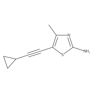 5-(2-Cyclopropylethynyl)-4-methyl-2-thiazolamine结构式