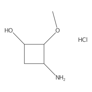 Rac-(1r,2r)-3-amino-2-methoxycyclobutan-1-ol hydrochloride结构式