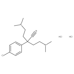 2-(4-Chlorophenyl)-4-(dimethylamino)-2-[2-(dimethylamino)ethyl]butanenitrile Dihydrochloride Structure
