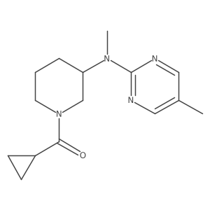 N-(1-cyclopropanecarbonylpiperidin-3-yl)-N,5-dimethylpyrimidin-2-amine结构式