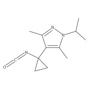 4-(1-isocyanatocyclopropyl)-3,5-dimethyl-1-(propan-2-yl)-1H-pyrazole结构式