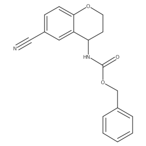 benzyl N-[(4S)-6-cyano-3,4-dihydro-2H-1-benzopyran-4-yl]carbamate结构式