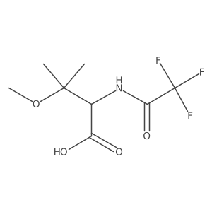 3-Methoxy-3-methyl-2-(trifluoroacetamido)butanoic acid结构式