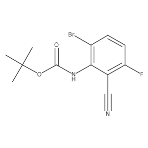 tert-butyl N-(6-bromo-2-cyano-3-fluorophenyl)carbamate Structure