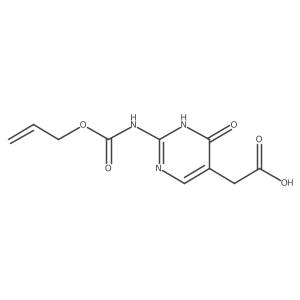 2-(4-Hydroxy-2-{[(prop-2-en-1-yloxy)carbonyl]amino}pyrimidin-5-yl)acetic acid Structure