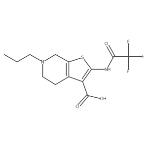 6-propyl-2-(2,2,2-trifluoroacetamido)-4H,5H,6H,7H-thieno[2,3-c]pyridine-3-carboxylic acid Structure