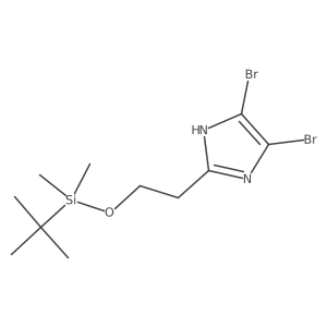 4,5-dibromo-2-(2-((tert-butyldimethylsilyl)oxy)ethyl)-1H-imidazole结构式