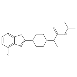 2-[4-(4-chloro-1,3-benzothiazol-2-yl)piperazin-1-yl]-N-(propan-2-yl)propanamide结构式