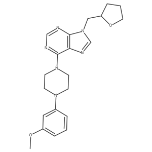 6-[4-(3-methoxyphenyl)piperazin-1-yl]-9-[(oxolan-2-yl)methyl]-9H-purine Structure