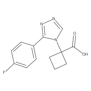 1-(3-(4-Fluorophenyl)-4H-1,2,4-triazol-4-yl)cyclobutane-1-carboxylic acid结构式