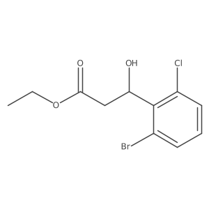 Ethyl 3-(2-bromo-6-chlorophenyl)-3-hydroxypropanoate Structure