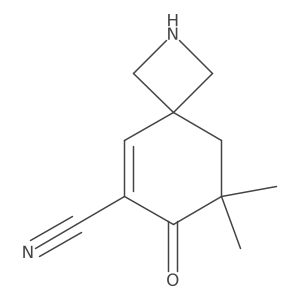 8,8-Dimethyl-7-oxo-2-azaspiro[3.5]non-5-ene-6-carbonitrile Structure