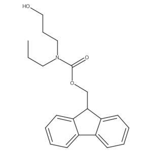 9H-fluoren-9-ylmethyl N-(3-hydroxypropyl)-N-propylcarbamate结构式