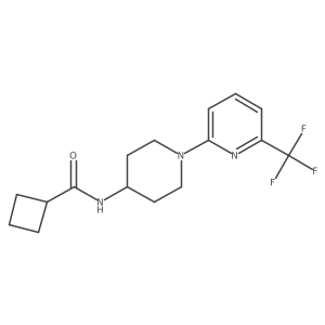 N-{1-[6-(trifluoromethyl)pyridin-2-yl]piperidin-4-yl}cyclobutanecarboxamide Structure