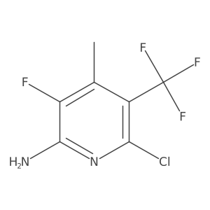 6-Chloro-3-fluoro-4-methyl-5-(trifluoromethyl)pyridin-2-amine结构式