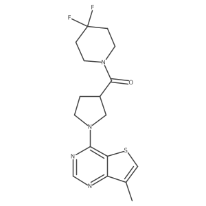 4,4-Difluoro-1-(1-{7-methylthieno[3,2-d]pyrimidin-4-yl}pyrrolidine-3-carbonyl)piperidine Structure