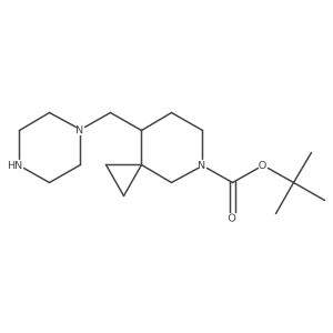 Tert-butyl 8-(piperazin-1-ylmethyl)-5-azaspiro[2.5]octane-5-carboxylate Structure