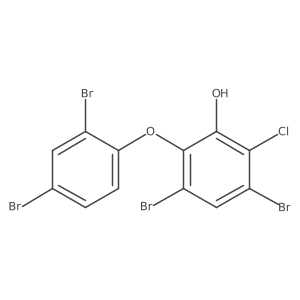 3,5-Dibromo-2-chloro-6-(2,4-dibromophenoxy)phenol结构式