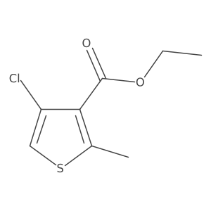 Ethyl 4-chloro-2-methylthiophene-3-carboxylate结构式