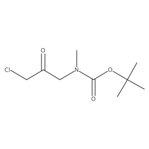1-[Methyl(tert-butyloxycarbonyl)amino]-3-chloro-2-propanone Structure