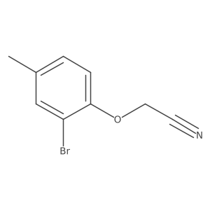 (2-Bromo-4-methylphenoxy)acetonitrile Structure