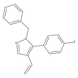 1-Benzyl-5-(4-fluorophenyl)-1h-pyrazole-4-carbaldehyde结构式