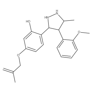 2-[4-(2-Methoxyphenyl)-5-methylpyrazolidin-3-yl]-5-(2-methylprop-2-enoxy)phenol结构式