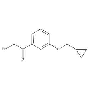2-Bromo-1-[3-(cyclopropylmethoxy)phenyl]ethanone Structure