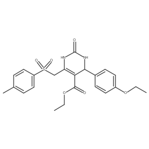 Ethyl 4-(4-ethoxyphenyl)-6-[(4-methylbenzenesulfonyl)methyl]-2-oxo-1,2,3,4-tetrahydropyrimidine-5-carboxylate结构式