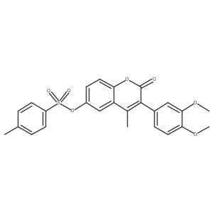 3-(3,4-dimethoxyphenyl)-4-methyl-2-oxo-2H-chromen-6-yl 4-methylbenzenesulfonate结构式