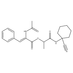 [1-[(1-Cyanocyclohexyl)amino]-1-oxopropan-2-yl] (E)-2-acetamido-3-phenylprop-2-enoate Structure