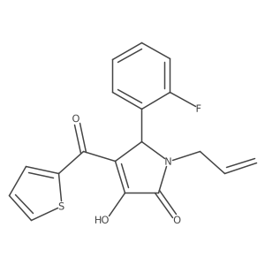 5-(2-fluorophenyl)-3-hydroxy-1-(prop-2-en-1-yl)-4-(thiophene-2-carbonyl)-2,5-dihydro-1H-pyrrol-2-one Structure